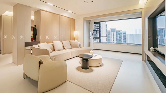 湖南長(zhǎng)沙龍湖天宸原著-160m²現(xiàn)代奶油·極刻美家全屋整裝